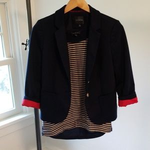 Preppy Limited Navy Knit Blazer Size S